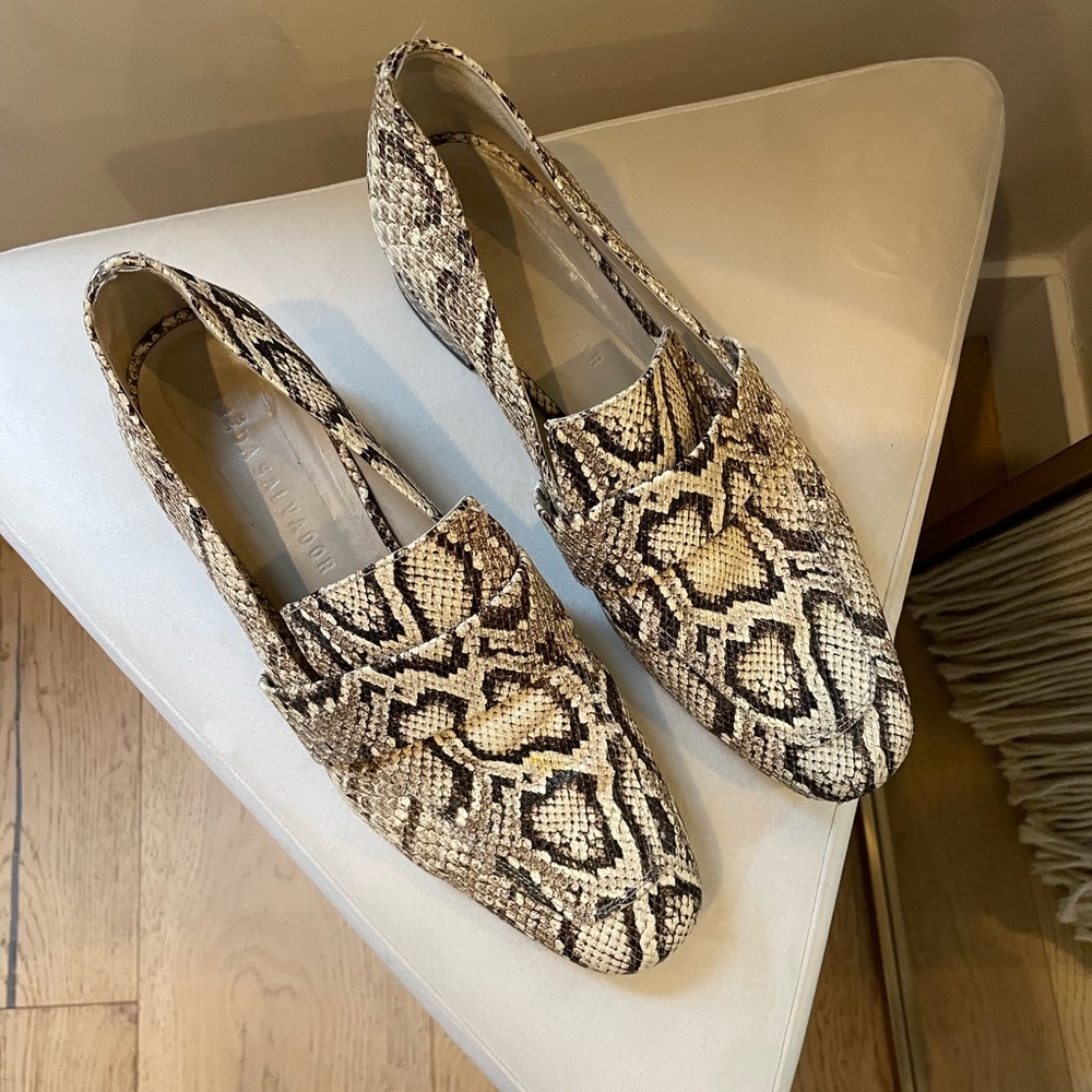 Freda Salvador Python Snakeskin Loafers